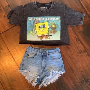 Spongebob Shirt and Kancun Shorts Outfit